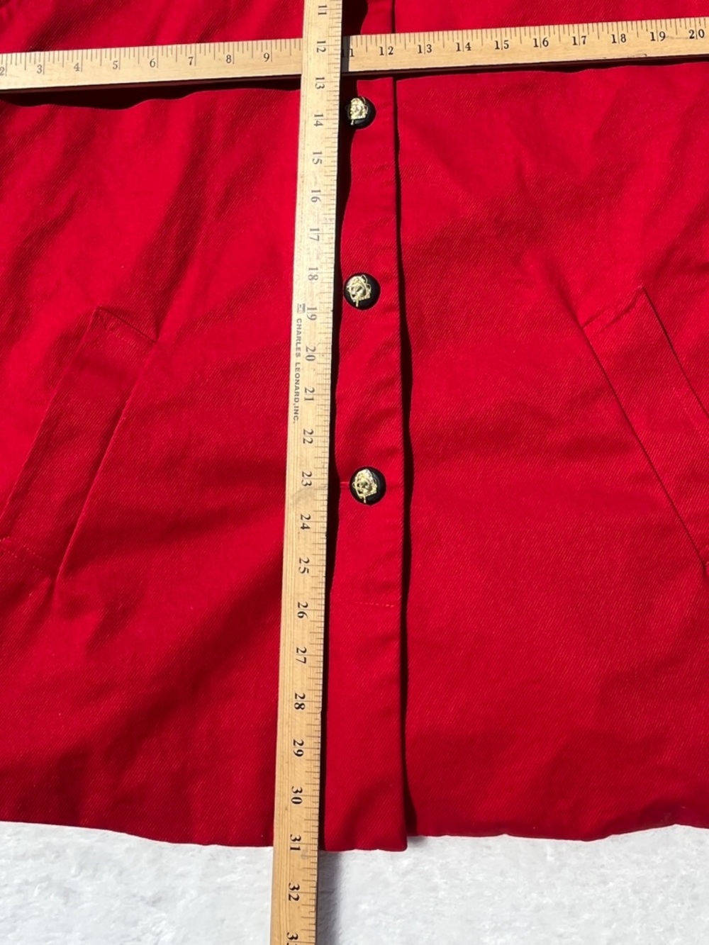 Lauren Ralph Lauren Red Equestrian Barn Coat Corduroy Collar 1X - Picture 6 of 13